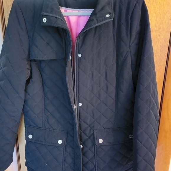 Calvin Klein Black Quilted Car Jacket M | Winter Workwear • Classic Everyday - Picture 4 of 10